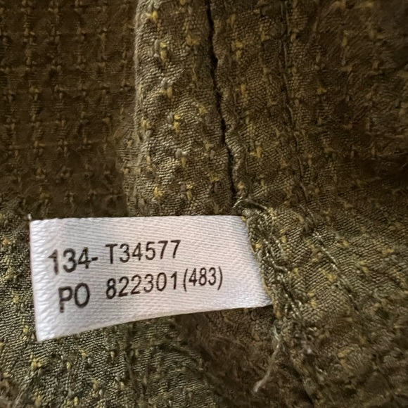 Tommy Bahama Green Silk and Cotton Long Sleeve Button Down Shirt Size L - Picture 3 of 7